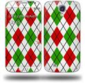 Argyle Red and Green - Decal Style Skin (fits Samsung Galaxy S IV S4)