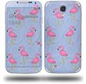 Flamingos on Blue - Decal Style Skin (fits Samsung Galaxy S IV S4)