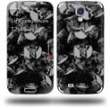 Skulls Confetti White - Decal Style Skin (fits Samsung Galaxy S IV S4)