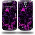 Twisted Garden Purple and Hot Pink - Decal Style Skin (fits Samsung Galaxy S IV S4)