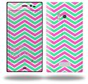 Zig Zag Teal Green and Pink - Decal Style Skin (fits Nokia Lumia 928)