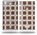 Squared Chocolate Brown - Decal Style Skin (fits Nokia Lumia 928)