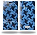 Retro Houndstooth Blue - Decal Style Skin (fits Nokia Lumia 928)