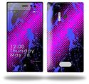 Halftone Splatter Blue Hot Pink - Decal Style Skin (fits Nokia Lumia 928)
