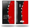 Ripped Colors Black Red - Decal Style Skin (fits Nokia Lumia 928)