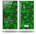 Scattered Skulls Green - Decal Style Skin (fits Nokia Lumia 928)