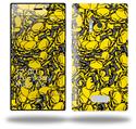 Scattered Skulls Yellow - Decal Style Skin (fits Nokia Lumia 928)