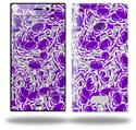 Scattered Skulls Purple - Decal Style Skin (fits Nokia Lumia 928)