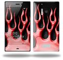 Metal Flames Red - Decal Style Skin (fits Nokia Lumia 928)