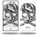 Chrome Skull on White - Decal Style Skin (fits Nokia Lumia 928)