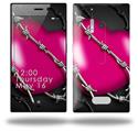 Barbwire Heart Hot Pink - Decal Style Skin (fits Nokia Lumia 928)