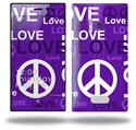 Love and Peace Purple - Decal Style Skin (fits Nokia Lumia 928)