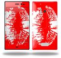 Big Kiss White Lips on Red - Decal Style Skin (fits Nokia Lumia 928)