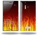 Fire on Black - Decal Style Skin (fits Nokia Lumia 928)