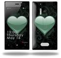 Glass Heart Grunge Seafoam Green - Decal Style Skin (fits Nokia Lumia 928)