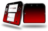 Smooth Fades Red Black - Decal Style Vinyl Skin fits Nintendo 2DS - 2DS NOT INCLUDED