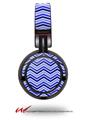 Decal style Skin Wrap for Sony MDR ZX100 Headphones Zig Zag Blues (HEADPHONES  NOT INCLUDED)