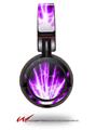 Decal style Skin Wrap for Sony MDR ZX100 Headphones Lightning Purple (HEADPHONES  NOT INCLUDED)