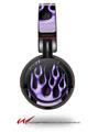 Decal style Skin Wrap for Sony MDR ZX100 Headphones Metal Flames Purple (HEADPHONES  NOT INCLUDED)