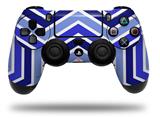 WraptorSkinz Skin compatible with Sony PS4 Dualshock Controller PlayStation 4 Original Slim and Pro Zig Zag Blues (CONTROLLER NOT INCLUDED)