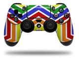 WraptorSkinz Skin compatible with Sony PS4 Dualshock Controller PlayStation 4 Original Slim and Pro Zig Zag Rainbow (CONTROLLER NOT INCLUDED)