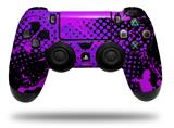 WraptorSkinz Skin compatible with Sony PS4 Dualshock Controller PlayStation 4 Original Slim and Pro Halftone Splatter Hot Pink Purple (CONTROLLER NOT INCLUDED)