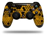 WraptorSkinz Skin compatible with Sony PS4 Dualshock Controller PlayStation 4 Original Slim and Pro HEX Yellow (CONTROLLER NOT INCLUDED)