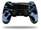WraptorSkinz Skin compatible with Sony PS4 Dualshock Controller PlayStation 4 Original Slim and Pro Metal Flames Blue (CONTROLLER NOT INCLUDED)