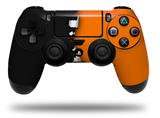 WraptorSkinz Skin compatible with Sony PS4 Dualshock Controller PlayStation 4 Original Slim and Pro Ripped Colors Black Orange (CONTROLLER NOT INCLUDED)