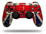 WraptorSkinz Skin compatible with Sony PS4 Dualshock Controller PlayStation 4 Original Slim and Pro Painted Faded and Cracked Union Jack British Flag (CONTROLLER NOT INCLUDED)