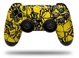 WraptorSkinz Skin compatible with Sony PS4 Dualshock Controller PlayStation 4 Original Slim and Pro Scattered Skulls Yellow (CONTROLLER NOT INCLUDED)