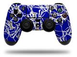 WraptorSkinz Skin compatible with Sony PS4 Dualshock Controller PlayStation 4 Original Slim and Pro Scattered Skulls Royal Blue (CONTROLLER NOT INCLUDED)