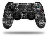 WraptorSkinz Skin compatible with Sony PS4 Dualshock Controller PlayStation 4 Original Slim and Pro HEX Mesh Camo 01 Gray (CONTROLLER NOT INCLUDED)
