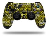 WraptorSkinz Skin compatible with Sony PS4 Dualshock Controller PlayStation 4 Original Slim and Pro HEX Mesh Camo 01 Yellow (CONTROLLER NOT INCLUDED)