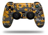 WraptorSkinz Skin compatible with Sony PS4 Dualshock Controller PlayStation 4 Original Slim and Pro WraptorCamo Old School Camouflage Camo Orange (CONTROLLER NOT INCLUDED)