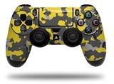 WraptorSkinz Skin compatible with Sony PS4 Dualshock Controller PlayStation 4 Original Slim and Pro WraptorCamo Old School Camouflage Camo Yellow (CONTROLLER NOT INCLUDED)
