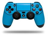 WraptorSkinz Skin compatible with Sony PS4 Dualshock Controller PlayStation 4 Original Slim and Pro Solids Collection Blue Neon (CONTROLLER NOT INCLUDED)