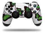 WraptorSkinz Skin compatible with Sony PS4 Dualshock Controller PlayStation 4 Original Slim and Pro Butterflies Green (CONTROLLER NOT INCLUDED)