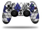 WraptorSkinz Skin compatible with Sony PS4 Dualshock Controller PlayStation 4 Original Slim and Pro Argyle Blue and Gray (CONTROLLER NOT INCLUDED)