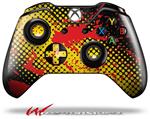 Decal Style Skin for Microsoft XBOX One Wireless Controller Halftone Splatter Yellow Red - (CONTROLLER NOT INCLUDED)