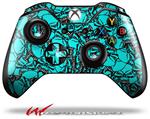 Decal Style Skin for Microsoft XBOX One Wireless Controller Scattered Skulls Neon Teal - (CONTROLLER NOT INCLUDED)