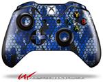Decal Style Skin for Microsoft XBOX One Wireless Controller HEX Mesh Camo 01 Blue Bright - (CONTROLLER NOT INCLUDED)