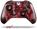 Decal Style Skin for Microsoft XBOX One Wireless Controller HEX Mesh Camo 01 Red Bright - (CONTROLLER NOT INCLUDED)