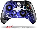 Decal Style Skin for Microsoft XBOX One Wireless Controller Halftone Splatter White Blue - (CONTROLLER NOT INCLUDED)