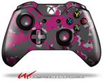Decal Style Skin for Microsoft XBOX One Wireless Controller WraptorCamo Old School Camouflage Camo Fuschia Hot Pink - (CONTROLLER NOT INCLUDED)