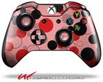 Decal Style Skin for Microsoft XBOX One Wireless Controller Lots of Dots Red on Pink - (CONTROLLER NOT INCLUDED)
