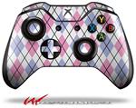 Decal Style Skin for Microsoft XBOX One Wireless Controller Argyle Pink and Blue - (CONTROLLER NOT INCLUDED)