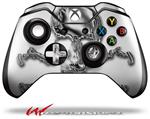 Decal Style Skin for Microsoft XBOX One Wireless Controller Chrome Skull on White - (CONTROLLER NOT INCLUDED)