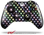 Decal Style Skin for Microsoft XBOX One Wireless Controller Pastel Hearts on Black - (CONTROLLER NOT INCLUDED)