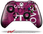 Decal Style Skin for Microsoft XBOX One Wireless Controller Love and Peace Hot Pink - (CONTROLLER NOT INCLUDED)